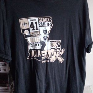 Men's Alvin Kamara New Orleans Saints Black Tshirt NFL